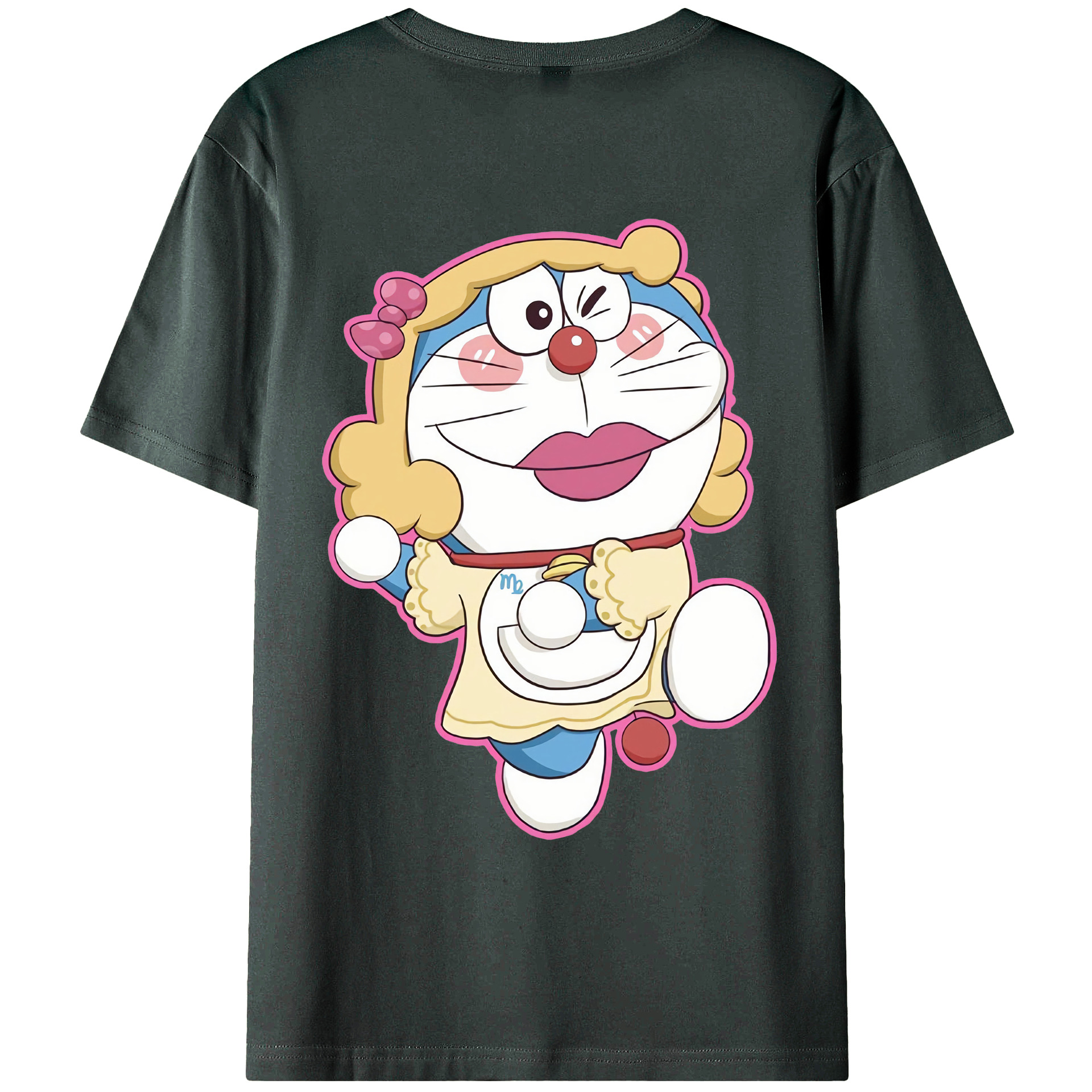 （画像用） ドラえもん Doraemon 綿100％ メンズ半袖Tシャツ（バックプリント） 通気性